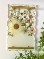 Pressed Flower Resin Tray – Elegant Home Decor | Perfect Gift for Mother’s Day, Housewarming, or Her