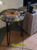 Resin Modern Round Coffee Table – Sleek Centerpiece for Your Living Room