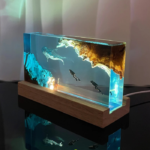 Whale Shark Cube Resin Lamp – Handmade Home Decor, Personalized & Holiday Gifts for Kids, Divers, Christmas & Halloween