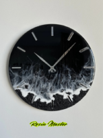 Black Sea Resin Clock – Unique Handcrafted Home Décor, Personalized Wedding or Housewarming Gift