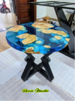 Live Edge Coffee Wood & Epoxy Table – Elegant Custom Art Piece for Your Home