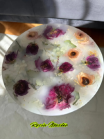 Epoxy Resin Coffee Table with Preserved Dry Flowers – Unique Home Decor - Image 2