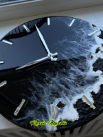 Black Sea Resin Clock – Unique Handcrafted Home Décor, Personalized Wedding or Housewarming Gift - Image 2
