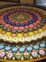 Custom Epoxy Resin Tabletop – 50 cm Diameter – Personalize with Candies, Wine Corks, Bottles, LEGOs, Kinder Toys, Beer Cups & More – Preserve Your Memories! - Image 2