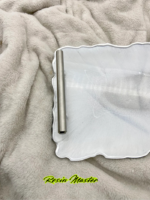 Handmade Pearly White Resin Tray & Coaster Set – Elegant Serving & Cosmetic Tray - Image 4