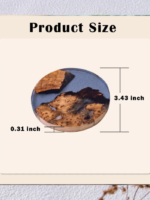 Handmade Black Resin & Alaskan Cypress Burl Coasters – Natural Wood Drink Coasters with Epoxy Resin, Unique Anniversary Gift - Image 2