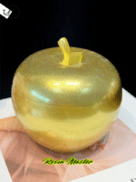 Handmade Apple Resin Jar Great Teacher Gift Red Shiny Glitter