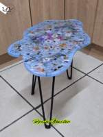 Custom Resin Table with Real Flowers – 60x37cm | Home Decor Resinmaster