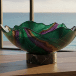 Large Resin Bowl - Wavy Bowl - Stunning elegant Resin Bowl - Decorative Dish-Luxury Decorative Resin bowl