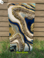 Luxury Peacock Blue Resin Art